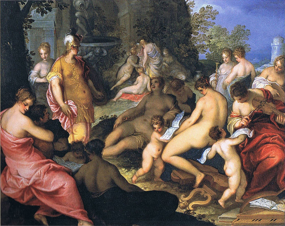 minerva and the muses on mount helicon